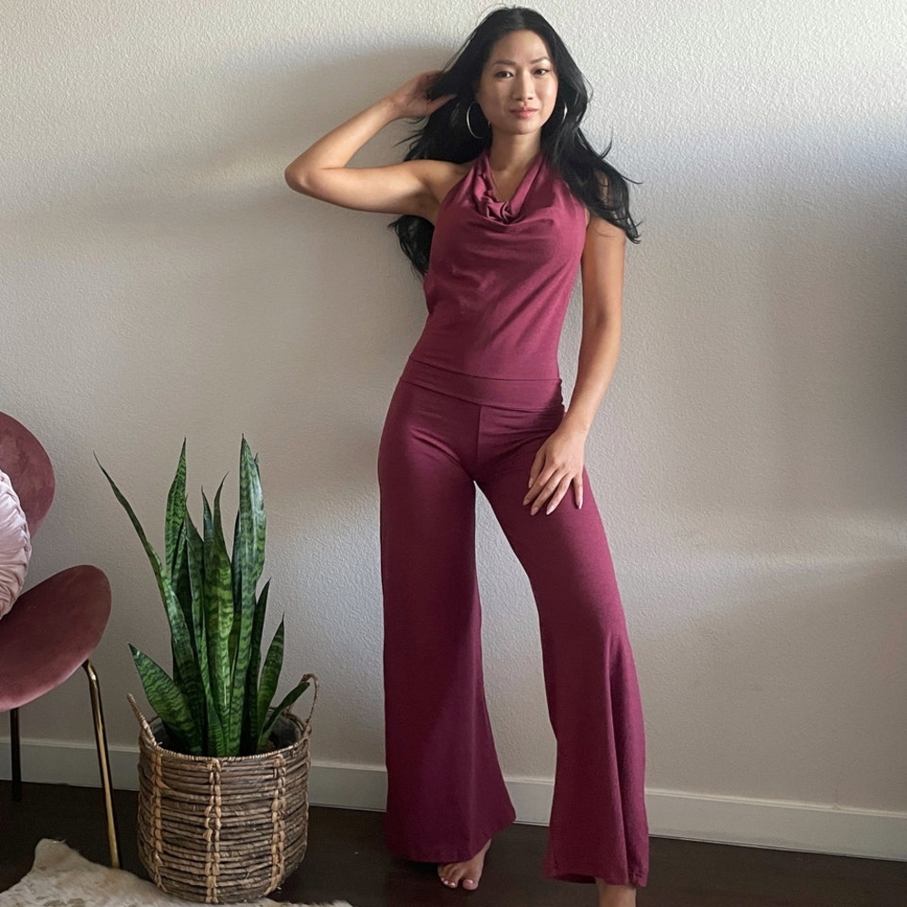Petite Flare Aria Lattner Yoga Jumpsuit